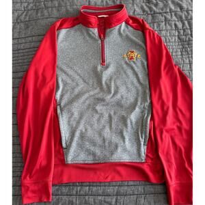 Cutter & Buck Iowa State Cyclones Gray Embroidered Logo 1/4 Zip Pullover Mens S